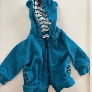 Hanna Andersson Blue Hooded Baby Jacket